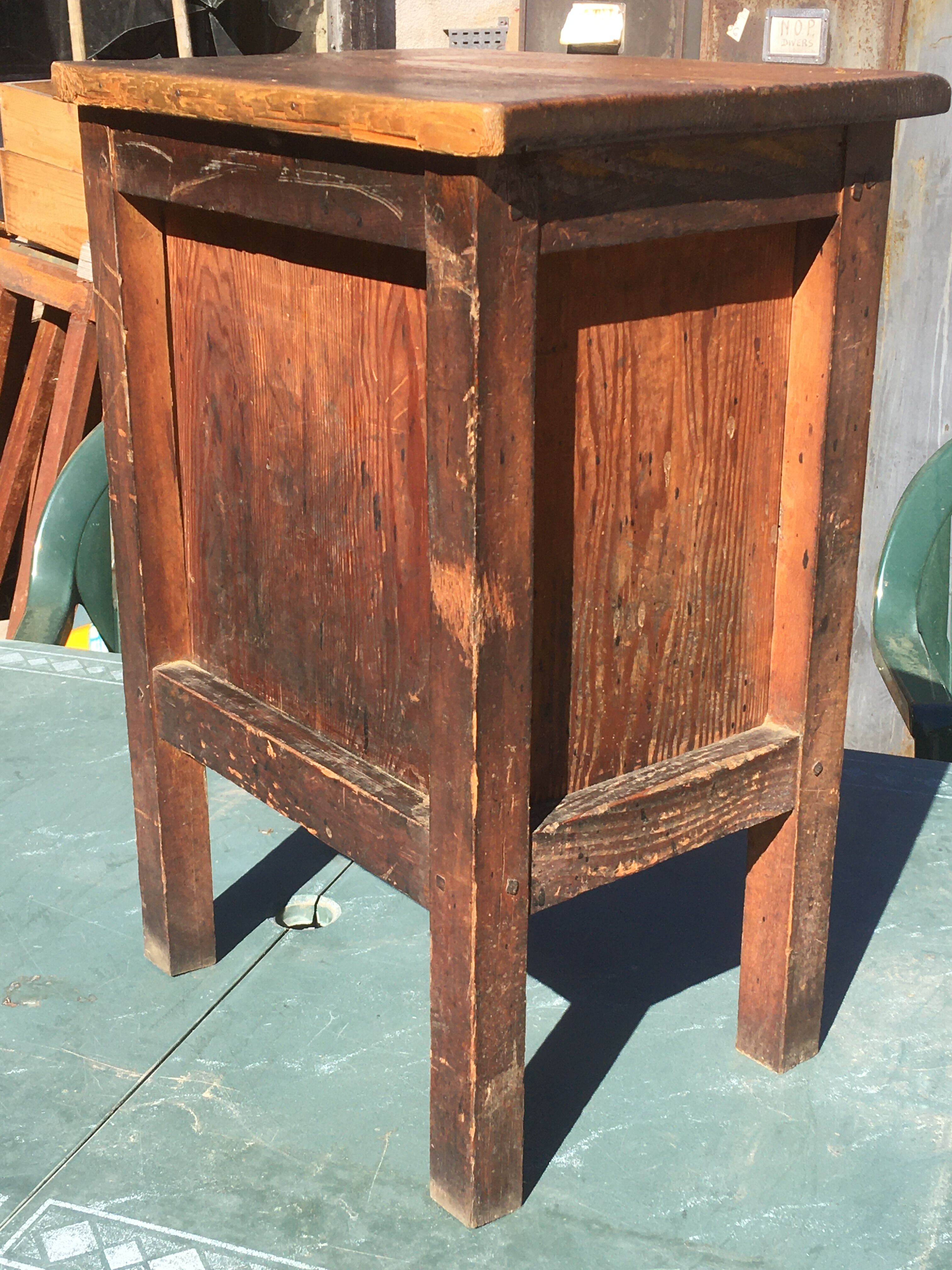 Wooden bedside table