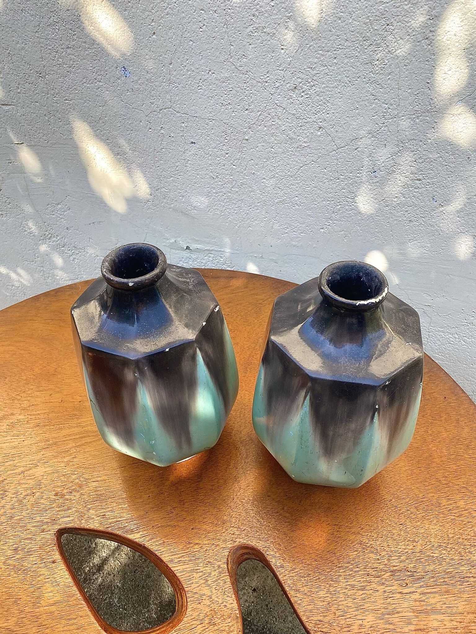 Pair of Art Deco ceramic vases from around 1930.