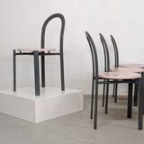 Suite of 4 80s design chairs published by Samo