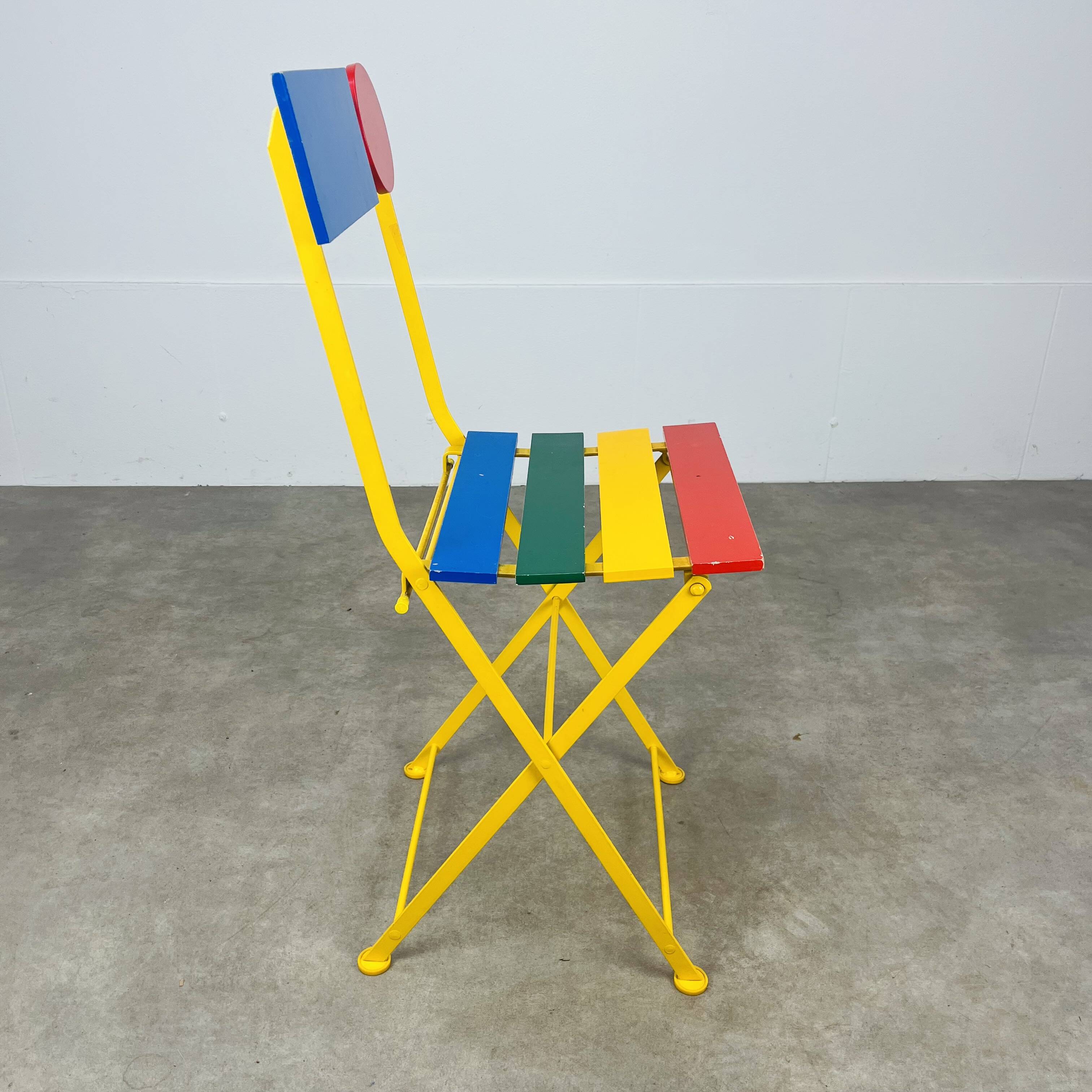 Fermob postmodern folding chair by Denis Balland