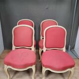 Suite of 4 Louis XV style chairs