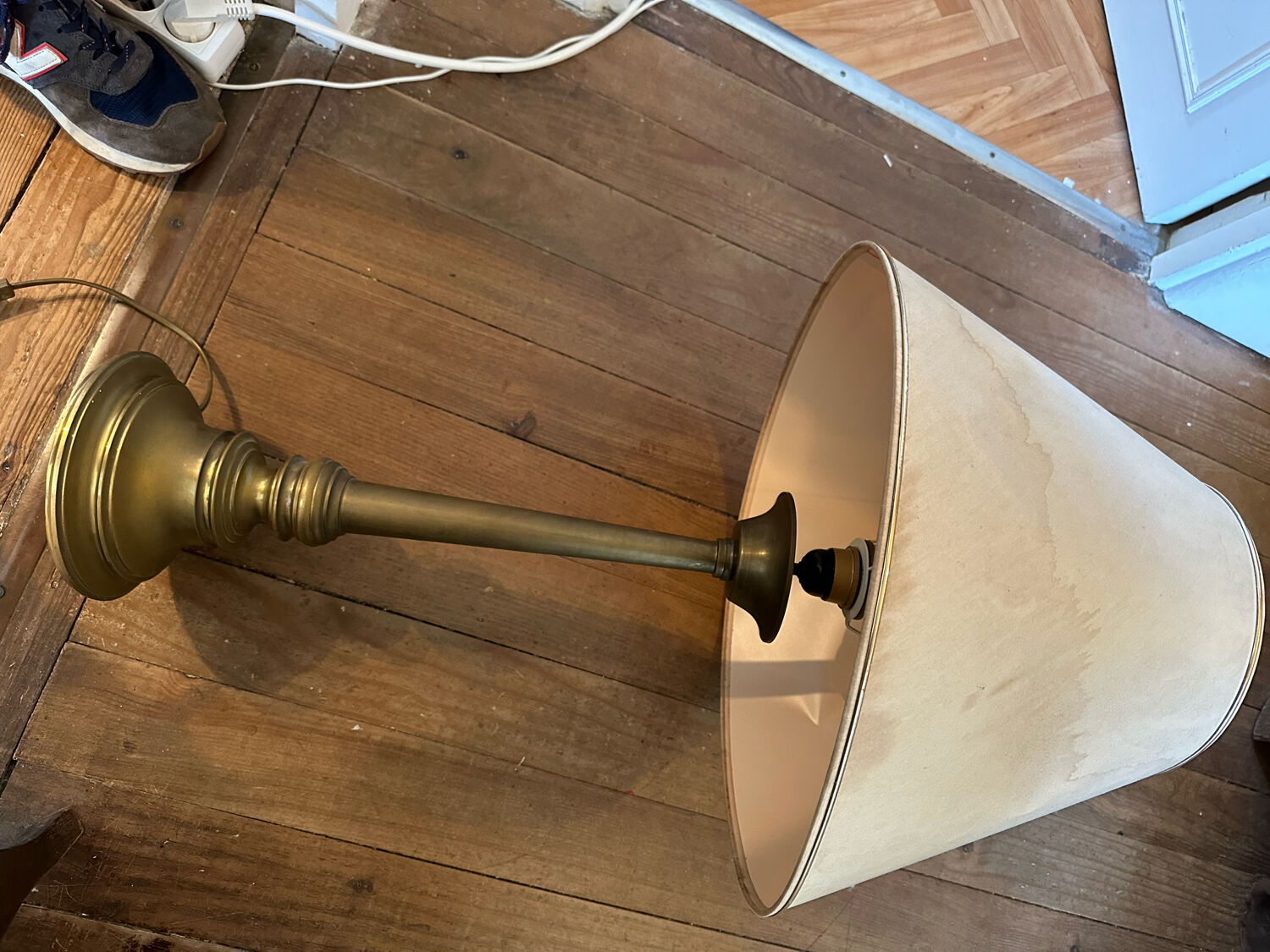 Large 70's brass lamp