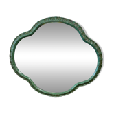 Miroir mural organique vert vintage