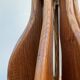 Brutalist teak wood lamp from the 1960s.