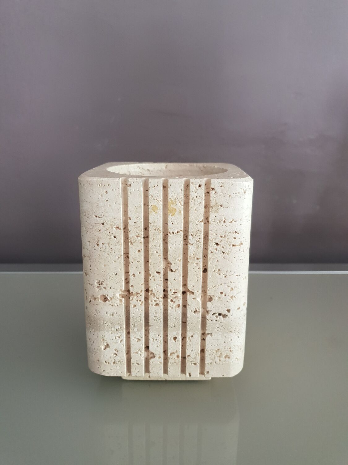 Travertine lamp 1970