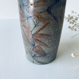 Signed ceramic tubular vase