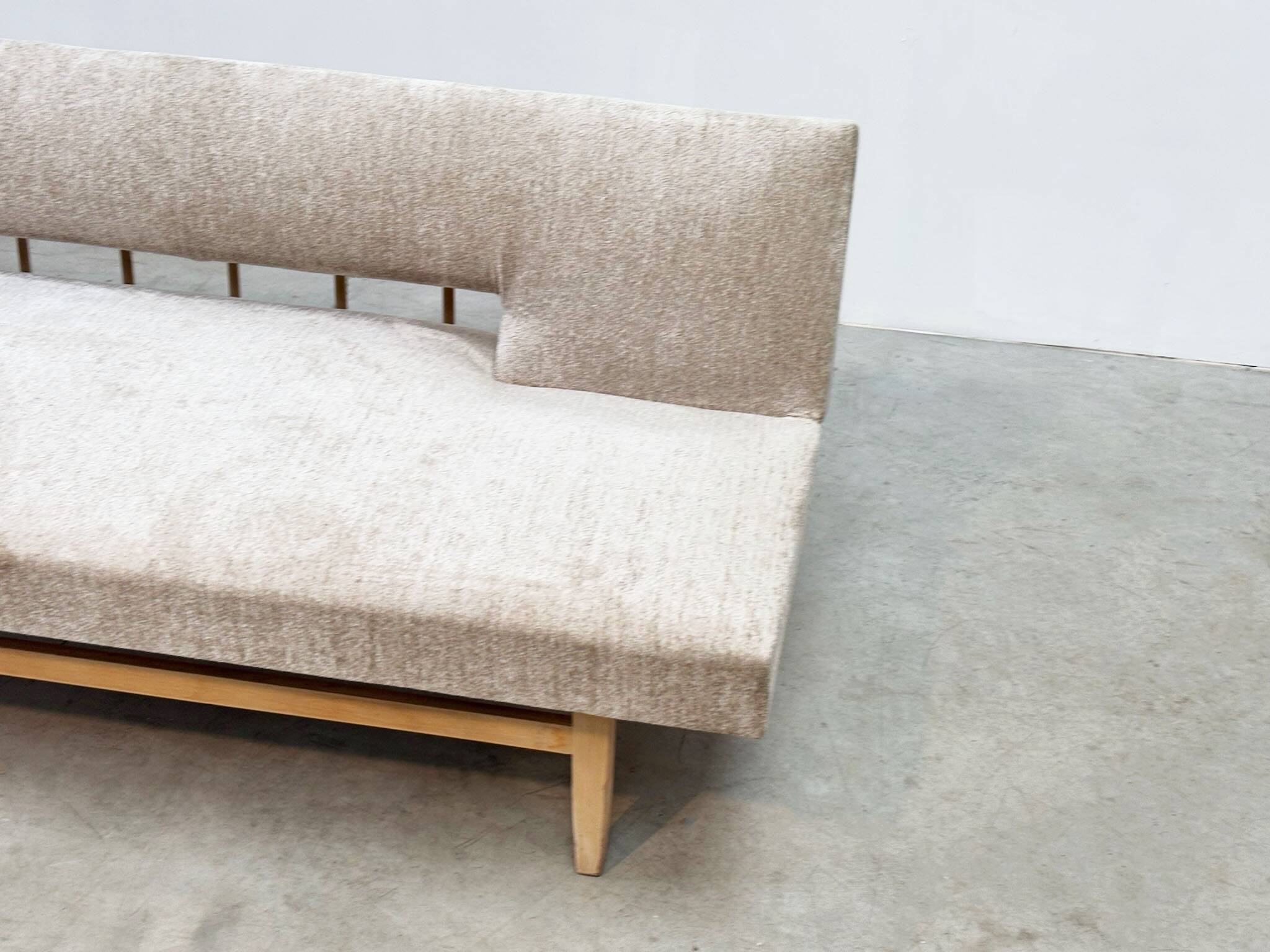 1970's German wooden sofa / daybed