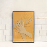 Applause, multiple in edition 24/120 in die-cut cardboard Mario Ceroli 1969