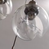 Suspension 3 lumières en verre de Murano et métal verni par Toni Zuccheri pour Venini
