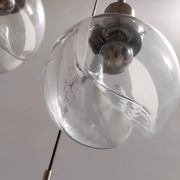 Murano Glass and Varnished Metal 3-Light Pendant by Toni Zuccheri for Venini
