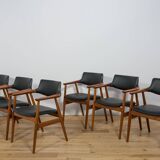 Mid century Teak Dining Chairs Model GM11 by Svend Åge Eriksen for Glostrup, 1950s, Set of 6