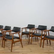 Mid century Teak Dining Chairs Model GM11 by Svend Åge Eriksen for Glostrup, 1950s, Set of 6