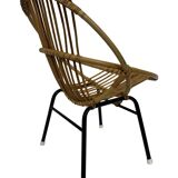 Rattan chair by Dirk van Sliedregt Rohe Noordwolde 1960 in the Netherlands