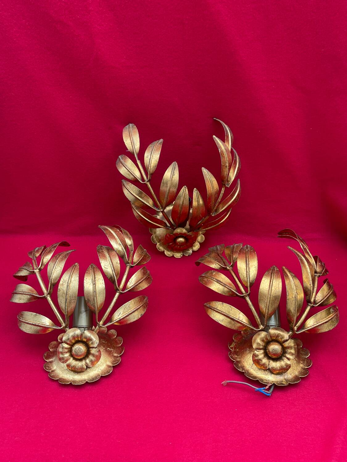 Golden Leaf Appliques Hans Kögl Style 1960/70 Hollywood Re