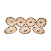 Set of 7 Badonviller hollow plates