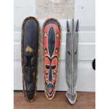 3 wooden masks from Africa
