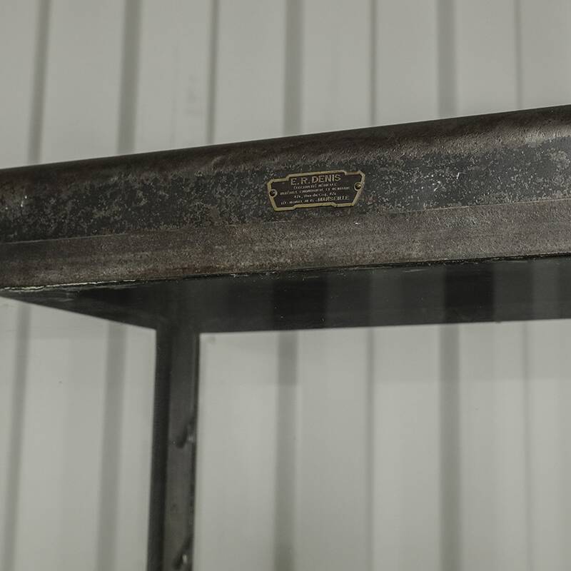 Vintage industrial dentist cabinet - metal glass cabinet