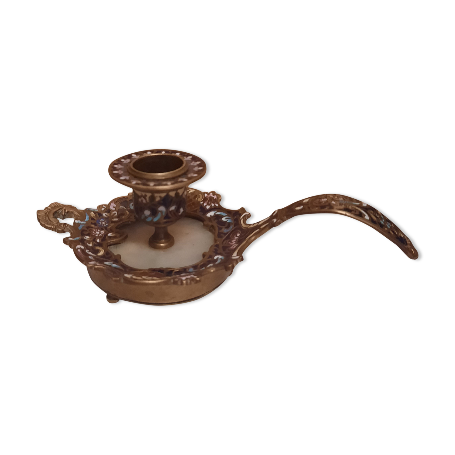 Antique bronze candle holder
