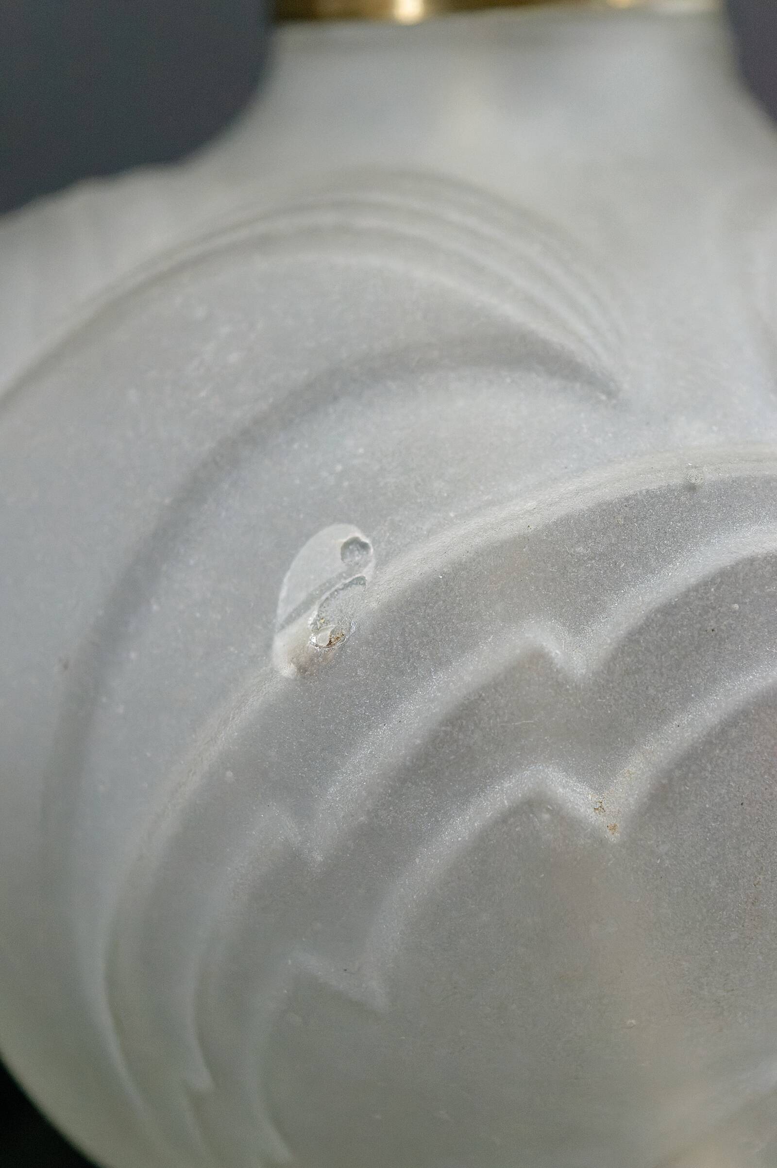 Small Art Deco pressed-molded glass lamp, France, circa 1925