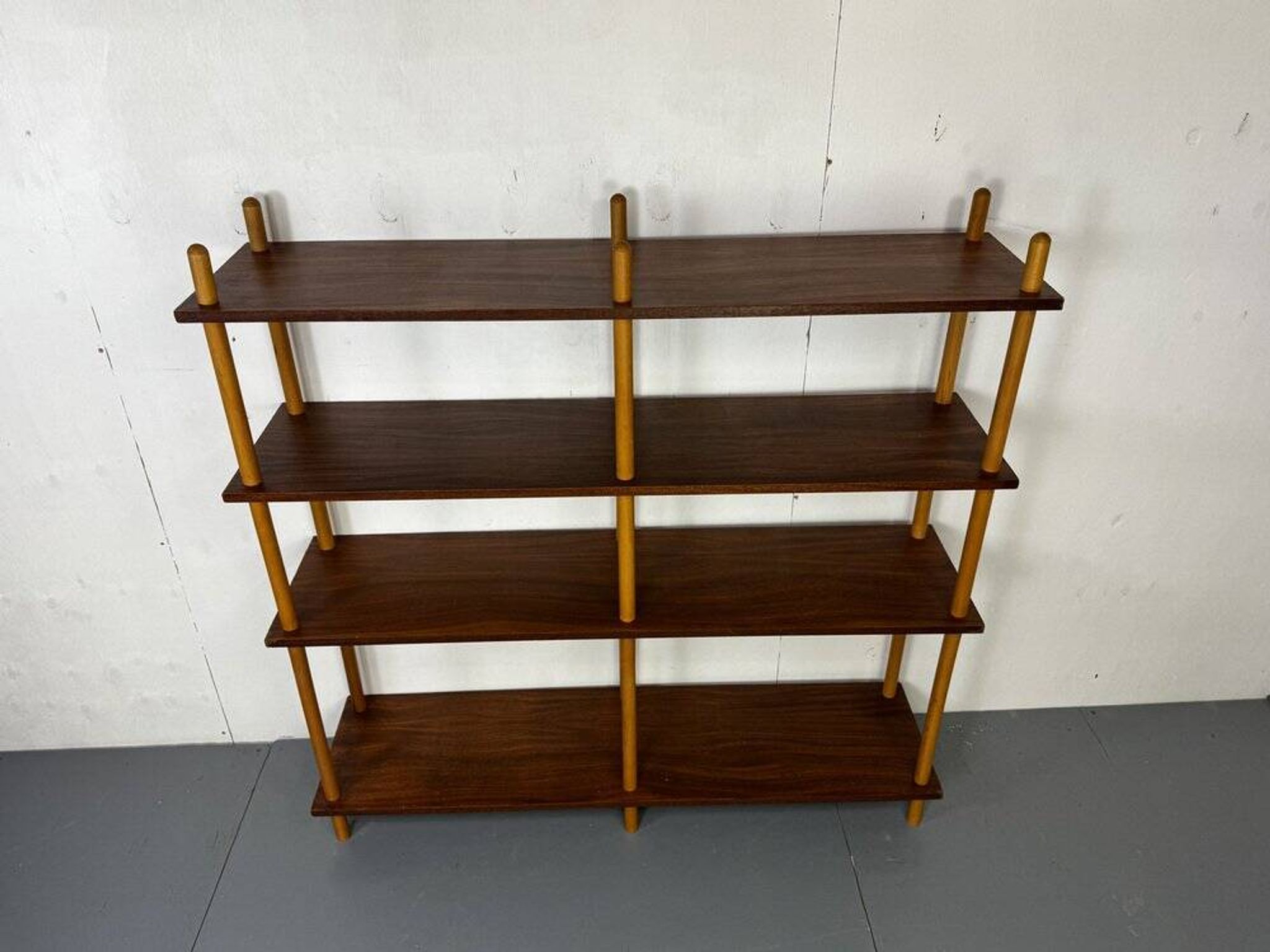 Mid-century modernist teak stick wall cabinet attributed to Willem Lutjens for Gouda Den Boer, 1950s