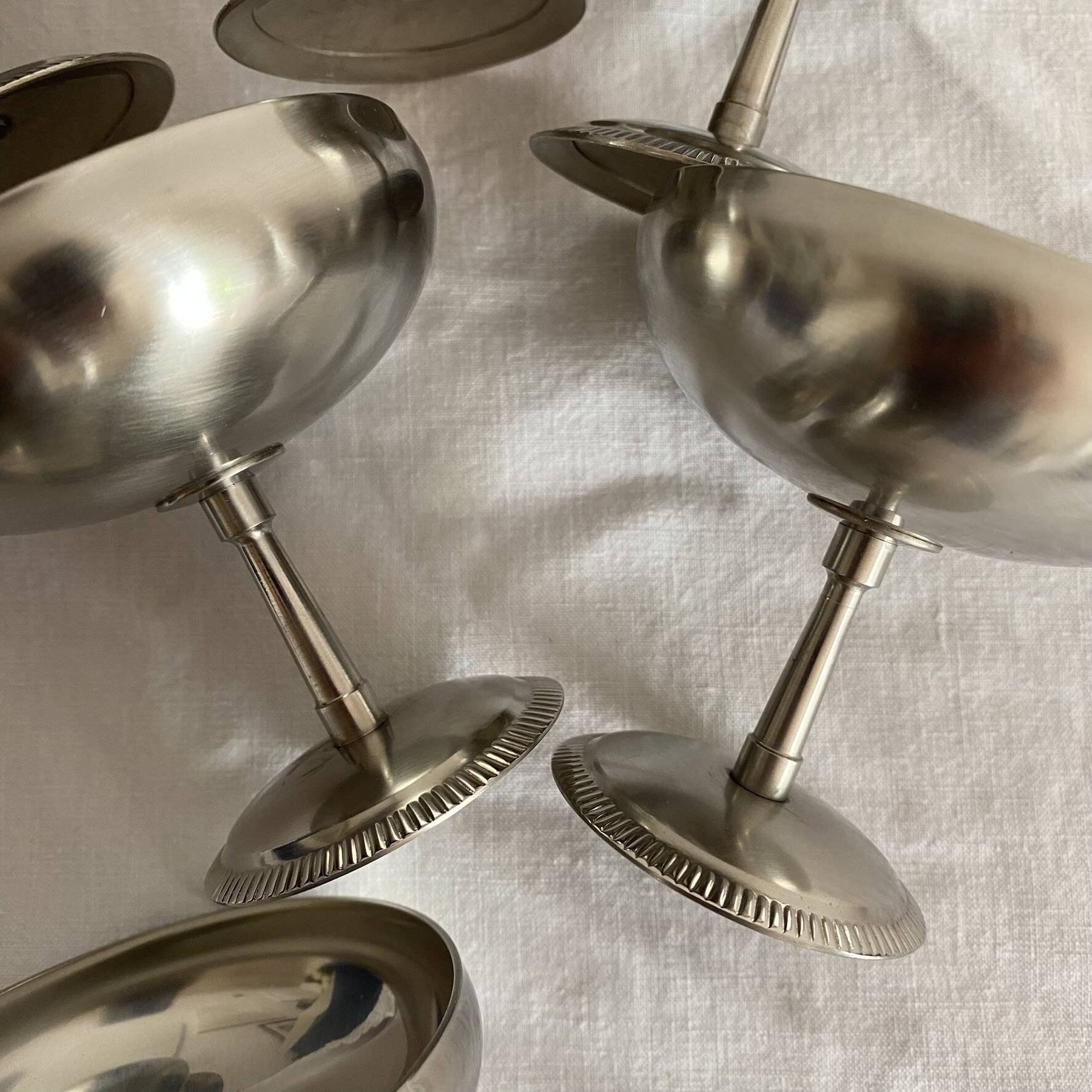 Stainless steel footed bowls Jean Couzon