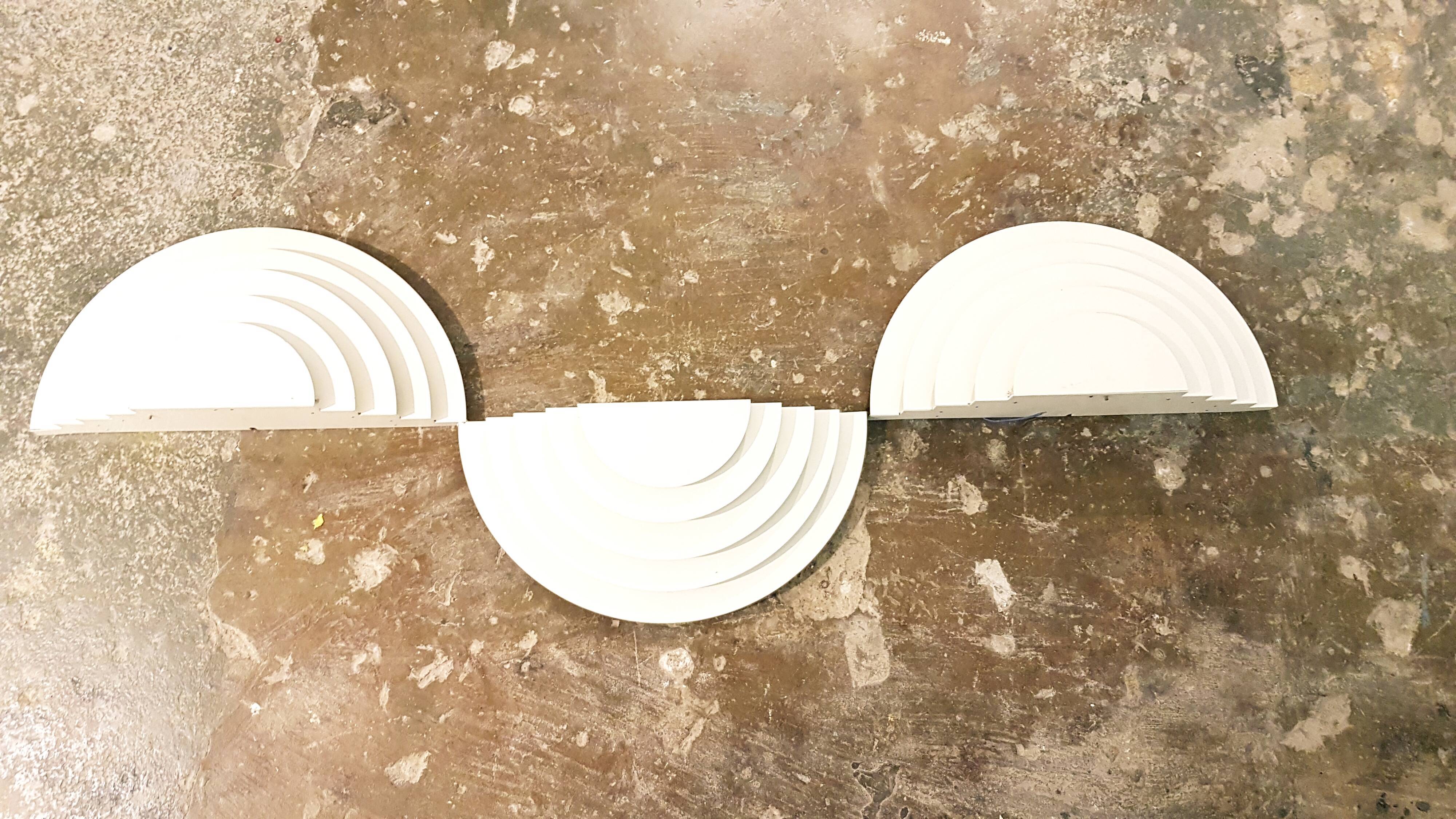 Modernist pair of wall lights "Meander" by Cesare Casati & Emanuele Ponzio for Raak Amsterdam