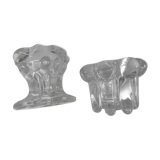 Set of 2 glass candle holders