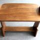 Brutalist side table in exotic wood, 50s.