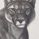 Print after Gorges Guyot, "panther", 1937, framed, 41 x 32 cm