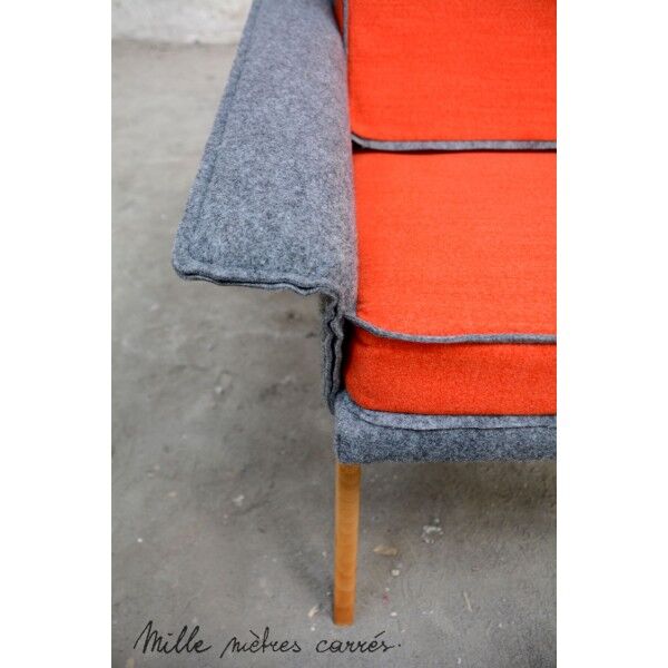 Chair completely renovated vintage (wood, fabric, trim).