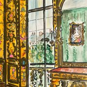 Painted interior scene