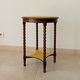 Old pedestal table, early 20th century, turned wooden legs