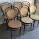 Chaises de salle à manger en canne à bois, Allemagne, années 1960, Ensemble de 6