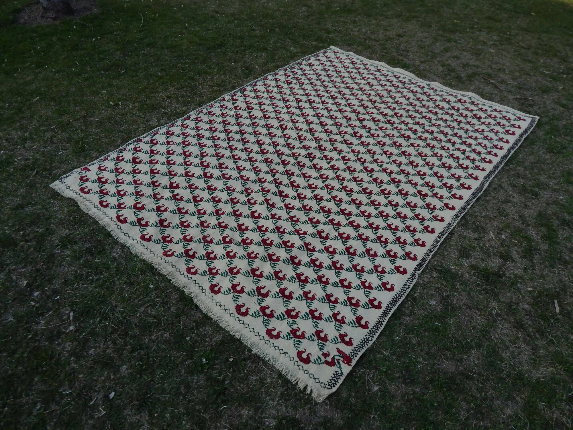 Kilim turc vintage tissé main 179x245 cm