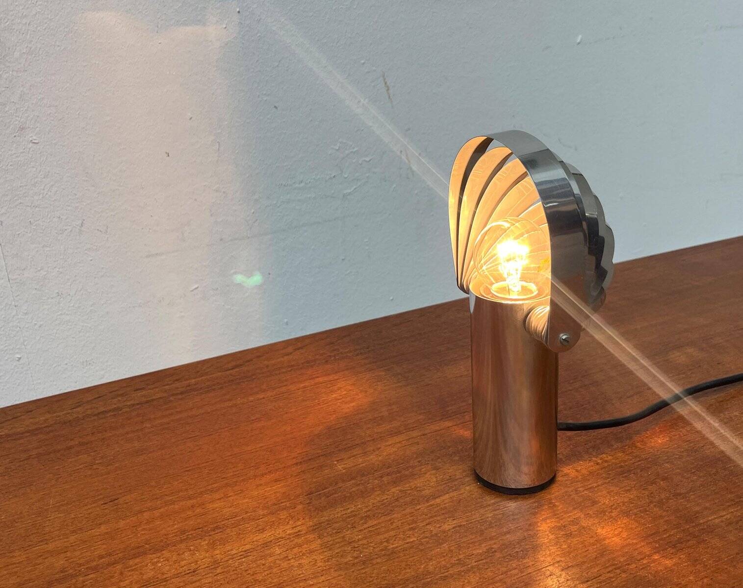 Vintage Swiss Visier table lamp from the space age by E. R. Nele for Temde, 1970s.