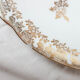 Lot of 4 flat plates Limoges FD Chauvigny golden white rose pattern