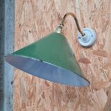 Vintage enameled sheet metal wall light