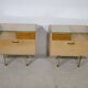 Mid-Century Design Vintage Bedside Tables with Metal Legs, Set of 2, 1960s