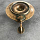 Hand candlestick in massive brasse