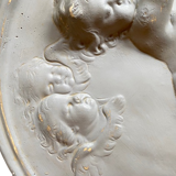 Plaster medallion with RARE cherubs