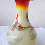 Multicolored glass vase