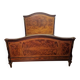 François Linke (1855-1943), marquetry veneered wooden bed in Louis XVI style