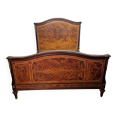 Lit en bois de placage marqueté style Louis XVI, François Linke (1855-1943)