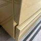 Vintage Bedside Table Jean-Claude Mahey - Beige Lacquer & Brass (Year)