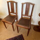 Pair of art deco style wooden chairs