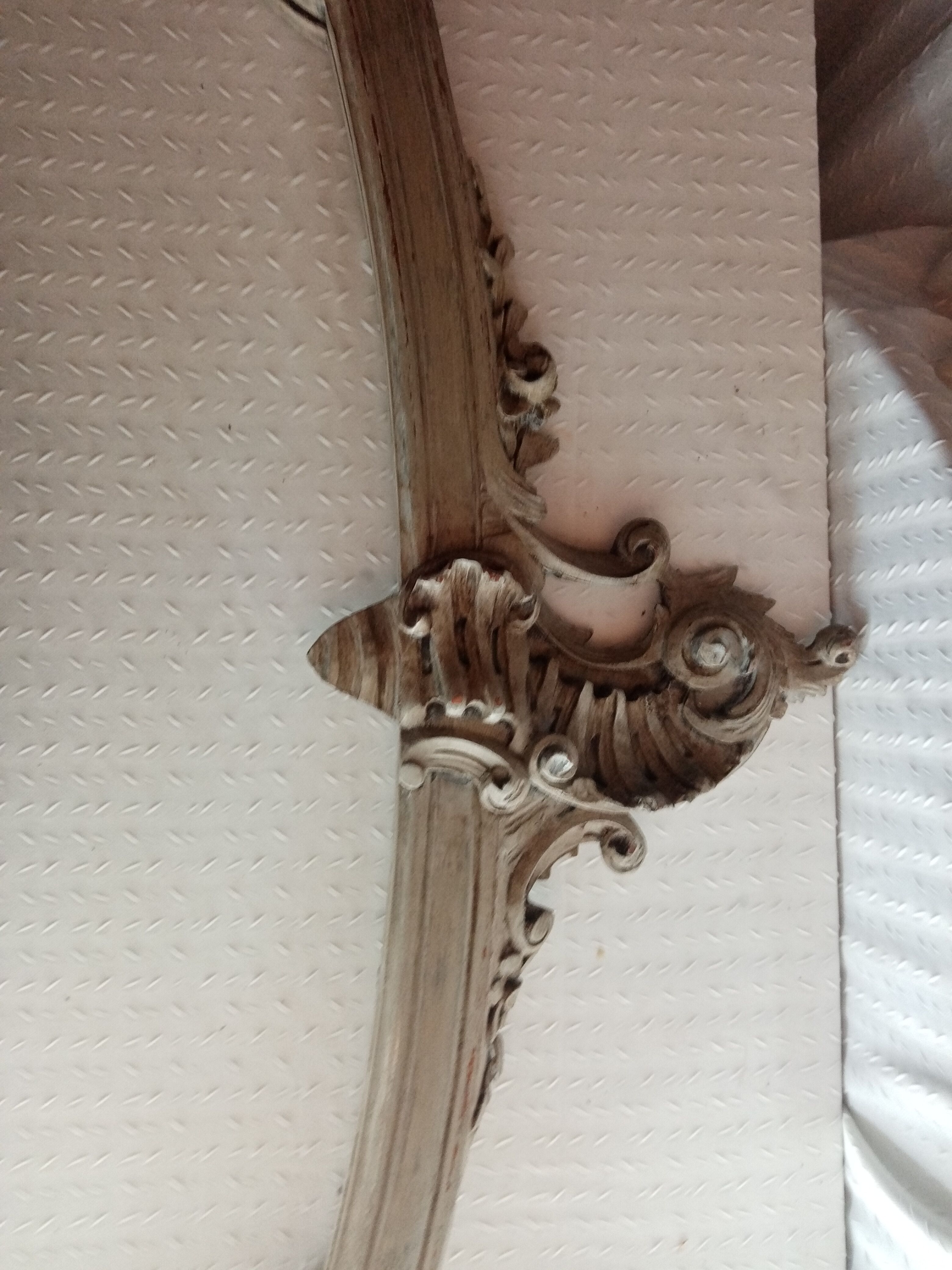 Old wood decoration, pediment, shell