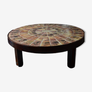 Vallauris coffee table in roger capron style