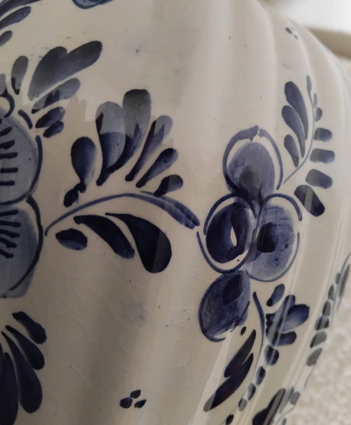 Vintage Delft Vase/Potiche, Hand-Painted and Signed