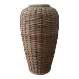 Sandstone/wicker vase