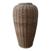 Vase grès/osier